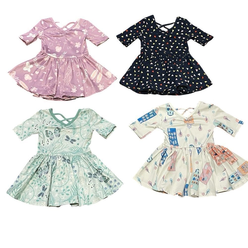 Dot Dot Smile 4 Ballerina Style Twirl Dresses Size 6-12 months